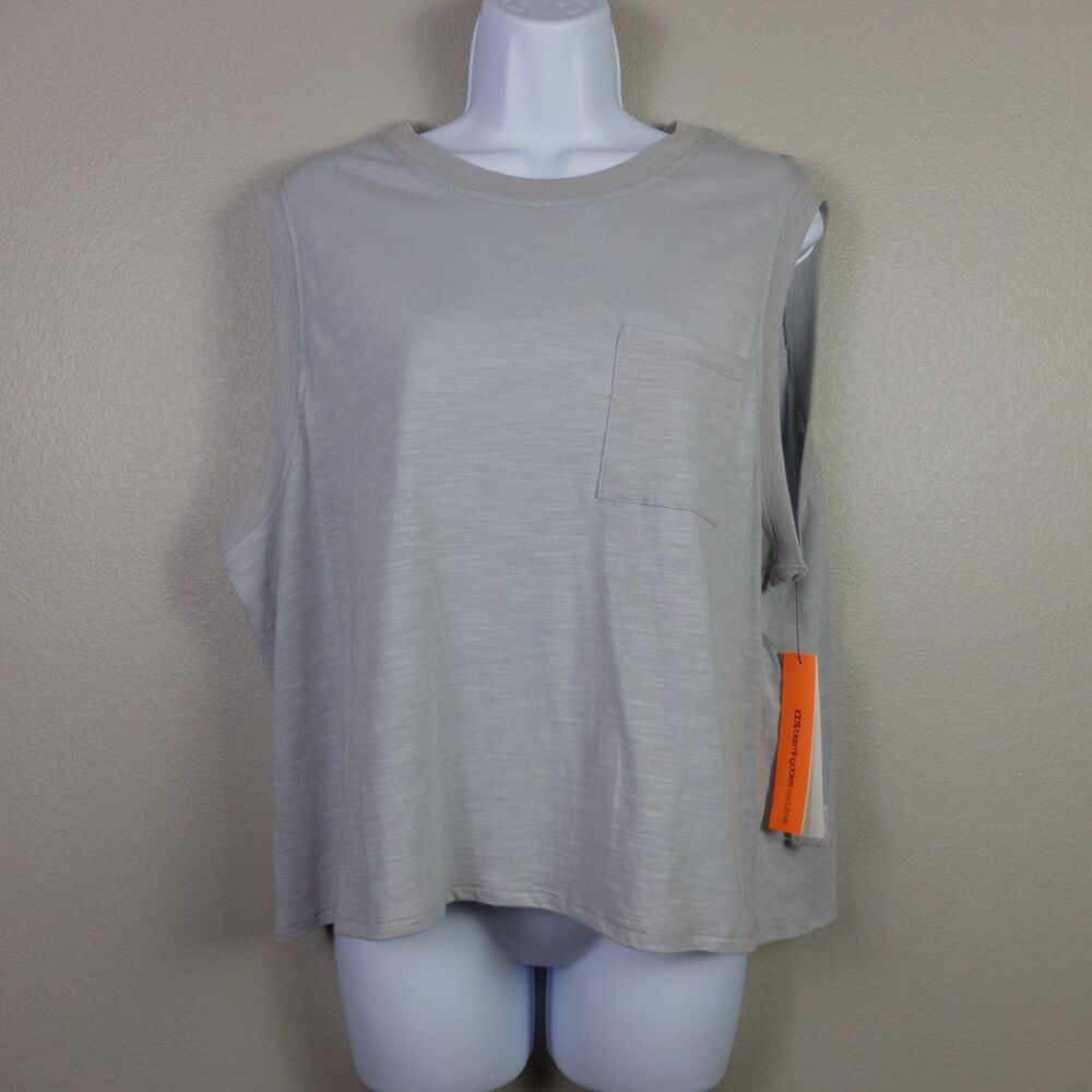 Aqua Athletic Harbor Mist Slub Jersey Muscle Tank Top Size XL NWT - Picture 3 of 7